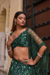 Emerald Embellished Lehenga SetDSC06029
