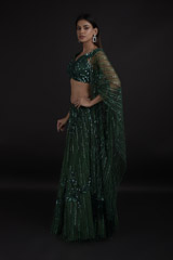 Emerald Embellished Lehenga Set_SUB8302