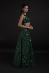 Emerald Embellished Lehenga Set_SUB8303