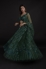Emerald Embellished Lehenga Set_SUB8304