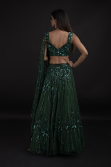 Emerald Embellished Lehenga Set_SUB8306