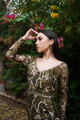 Green Embellished GownDSC05590