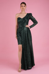 Green  Sequin Gown