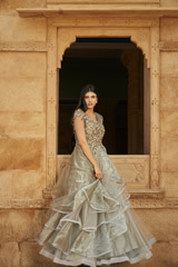 Grey Sequins Katdana Gown1