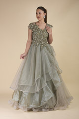 Grey Sequins Katdana Gown329_video