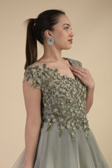 Grey Sequins Katdana Gown_DTR2845