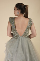 Grey Sequins Katdana Gown_DTR2847