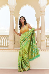 Banarasi Khadi Bandhini Saree