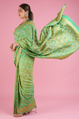 Banarasi Khadi Bandhini SareeDSC05872