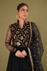 Black Embroidered Anarkali SetDSC00129