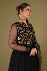 Black Embroidered Anarkali SetDSC00132