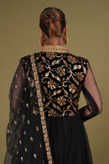 Black Embroidered Anarkali SetDSC00137