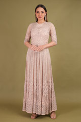 Powder Peach Sequins Gown