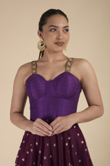 Purple Embroidered Gown_DTR2778