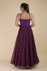 Purple Embroidered Gown_DTR2786