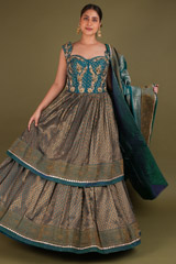 Lehenga With Peplum  Top And DupattaDSC02621
