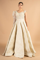 Embroidered Lace Gown