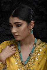 Turquoise Multi Layer Necklace Set_SUB1263