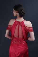 Red Cold Shoulder GownIMG_9782