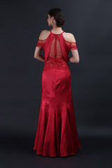 Red Cold Shoulder GownIMG_9783