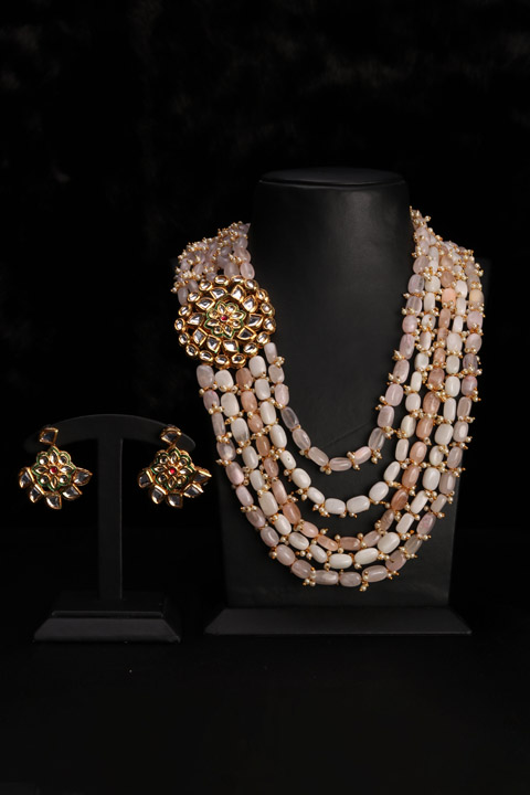 Necklace With Kundan Pendant Set