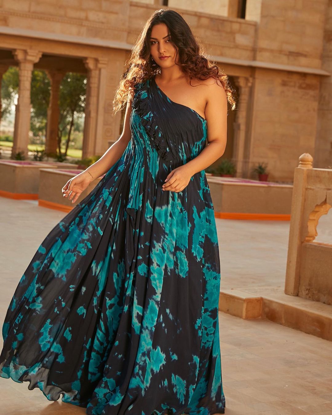 Blue Flared Gown4