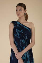 Blue Flared Gown_DTR2395