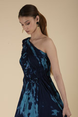 Blue Flared Gown_DTR2399