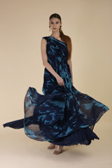 Blue Flared Gown_DTR2405