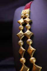 Red Geometric Motif NecklaceIMG_9804