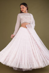 Pink Tiered Lehenga