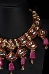 Red Meenakari And Kundan SetIMG_0893