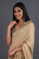 Golden Dot Saree SetIMG_2706