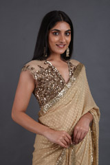 Golden Dot Saree SetIMG_2709