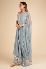 Blue Anarkali SetDSC01873
