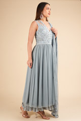 Blue Anarkali SetDSC01874