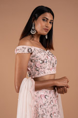 Pink Lehenga with 3D EmbroideryDSC08538