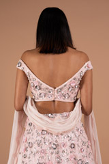 Pink Lehenga with 3D EmbroideryDSC08557