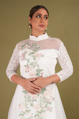 White Embroidered gownDSC00062