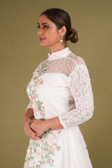 White Embroidered gownDSC00065