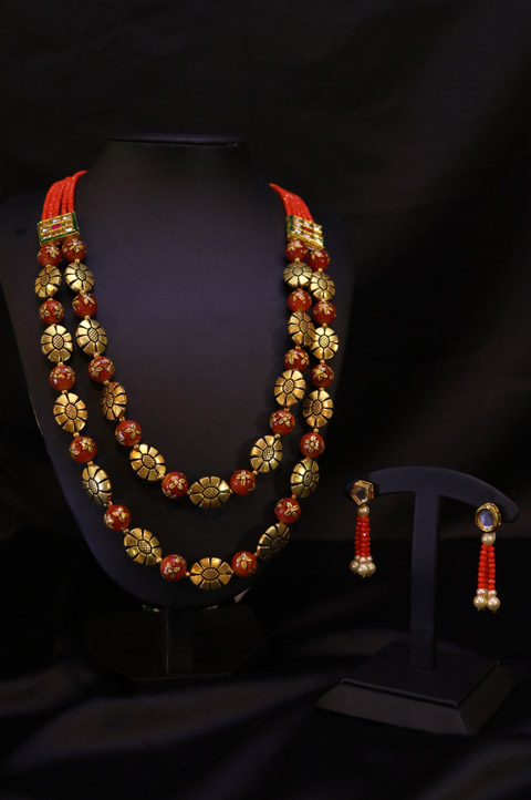 Floral Multi Layer Necklace Set