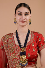 Blue Necklace Set_DTR3468