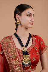 Blue Necklace Set_DTR3472