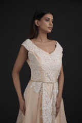 Beige Embroidered Gown_SUB8573