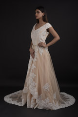 Beige Embroidered Gown_SUB8575