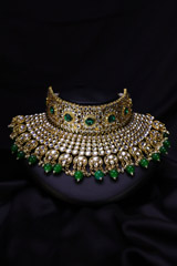 Kundan Set with Green Beads