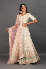 Cream Thread And Sequin Lehenga338_video