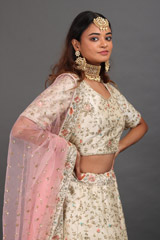 Cream Thread And Sequin LehengaIMG_9132