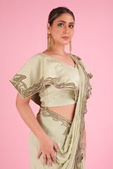 Stitched Saree With CapeDSC00156