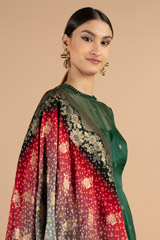 Green Full Length Gown With DupattaDSC05059